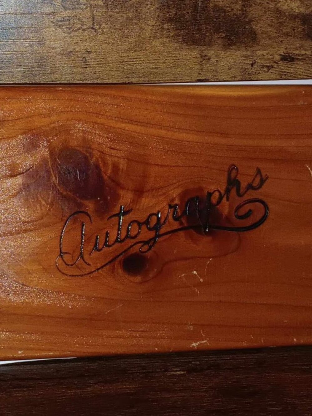 Vintage Wooden Autographs Book